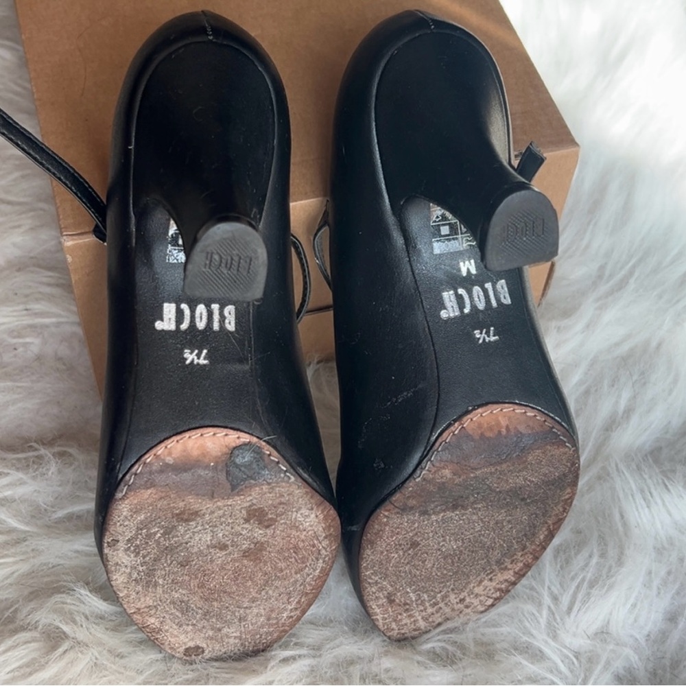 Women’s Mary Jane Dress Heels Shoes Black Size 7 1/2 - Picture 6 of 7